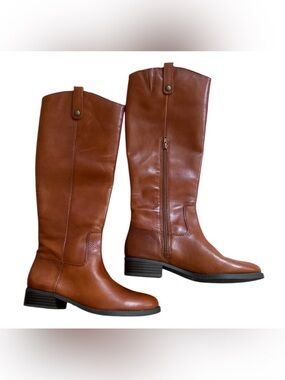 I.N.C. International Concepts Fawne Leather KneeHigh Boots Riding Boots Size 7.5